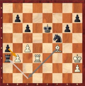 Verča si už závěr partie pohlídala a po a4 soupeřka složila zbraně.