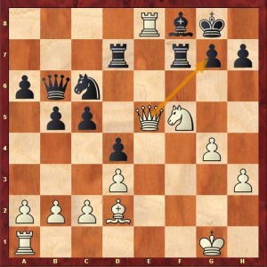 Můžu říct, že při sledování jsem měla možná větší nervy než Verča u partie, obzvlášť když v téhle pozici měla najít 4. tahový mat!